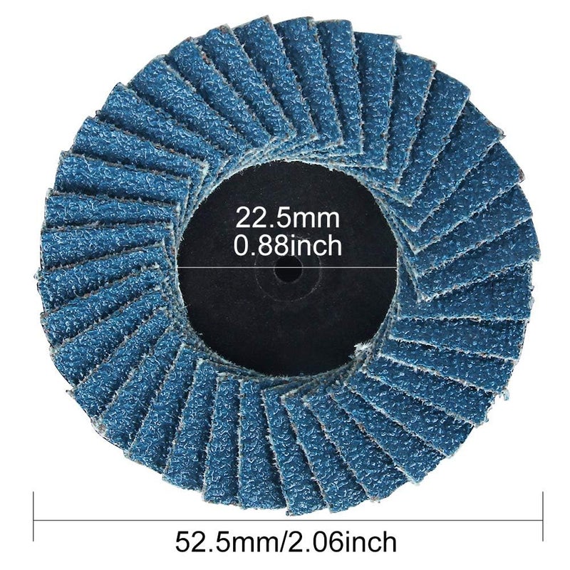 Titoe 24 PCS 2 inch Flap Disc(60 Grits)，T27 Zirconia Alumina，Grinding Sanding Sandpaper Wheels with 1/4 inch Holder- Auto Repair.Metal DIY,Repair,Grinding.Removing Paint, Burrs, Rust, Etc. - Image 3